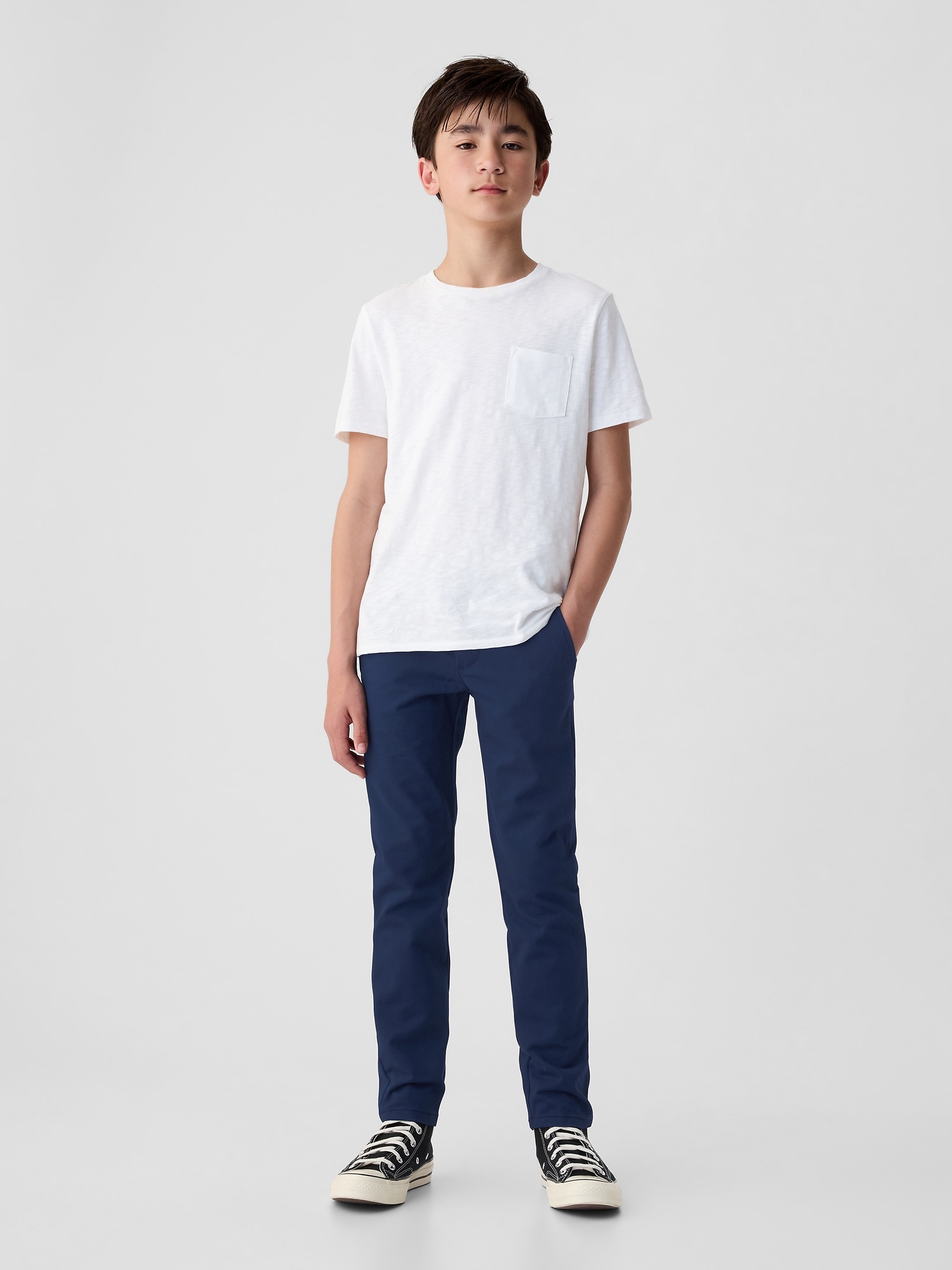 Kids Uniform Skinny Khakis - Blue