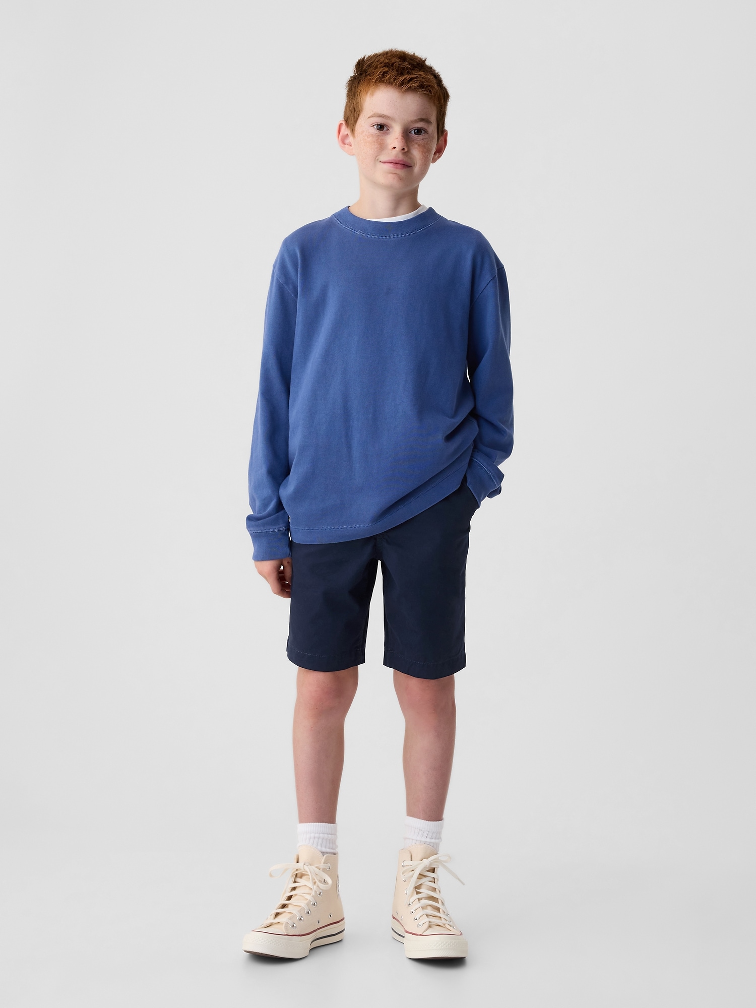 Kids Uniform Dressy Shorts - Blue