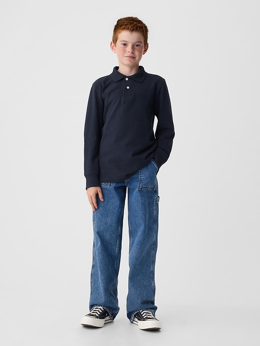 Image number 2 showing, Kids Organic Cotton Uniform Polo Shirt