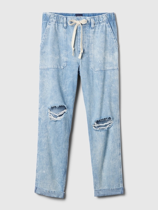 Image number 7 showing, Mid Rise Easy Denim Utility Jeans