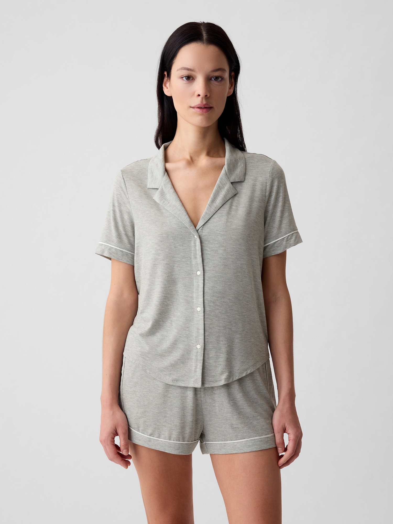 Modal Pajama Shirt - Gray