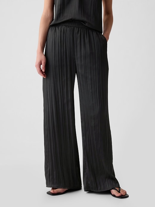 Image number 2 showing, Crinkle Texture Satin Pants