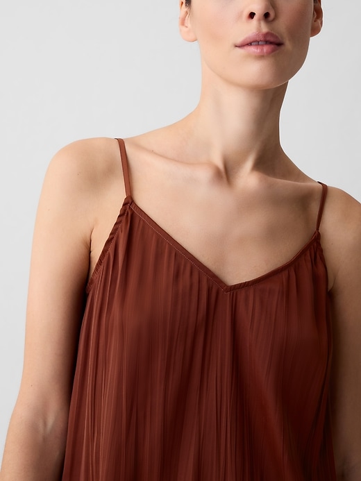 Image number 8 showing, Pleated Satin Cami