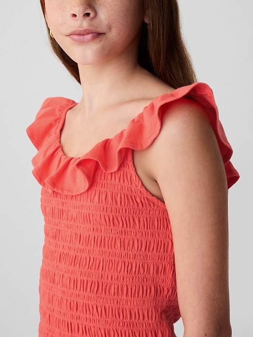 Image number 4 showing, Kids Ruffle Smocked Tank Top