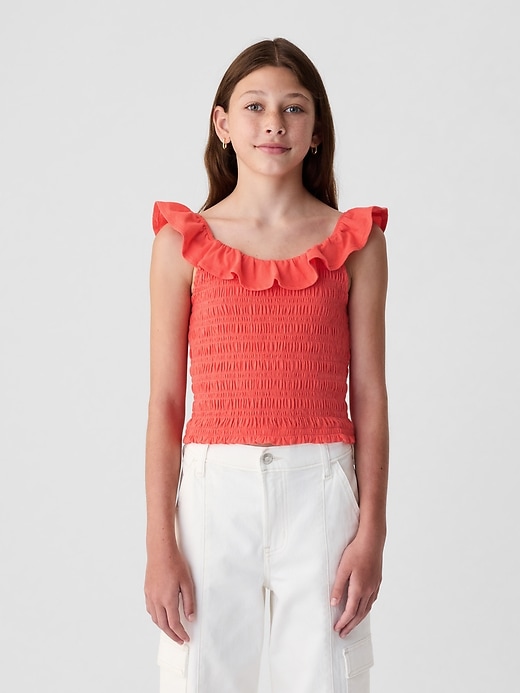 Image number 6 showing, Kids Ruffle Smocked Tank Top