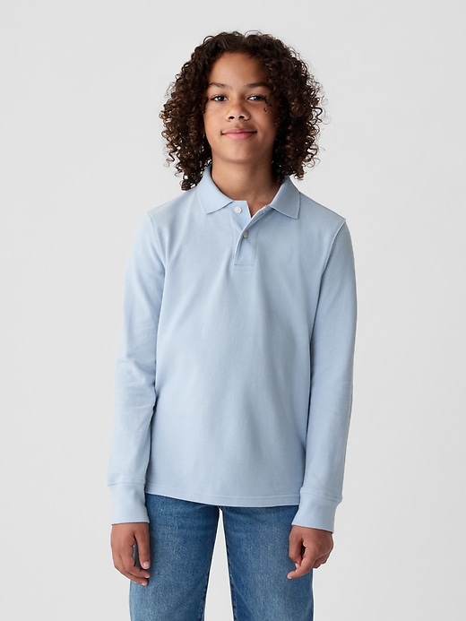 Image number 2 showing, Kids Organic Cotton Uniform Polo Shirt