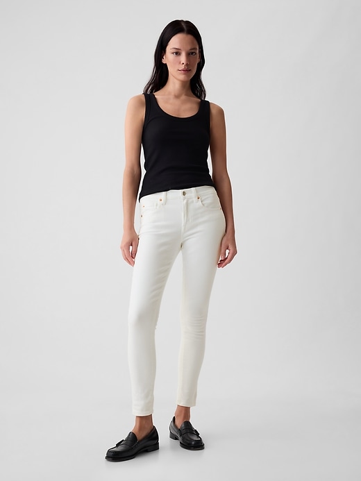 Image number 1 showing, Mid Rise True Skinny Jeans