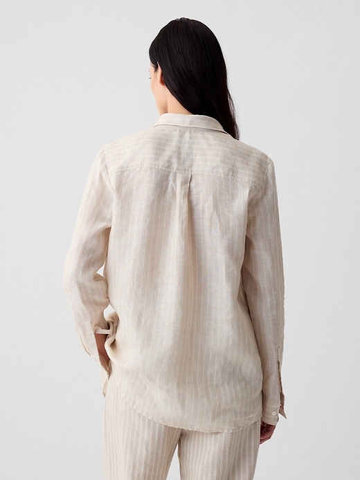 Image number 2 showing, 100% Linen Boyfriend Shirt