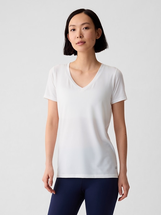 View large product image 1 of 6. GapFit Breathe V-Neck T-Shirt