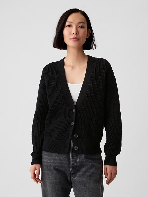 Image number 1 showing, Shaker-Stitch Cardigan