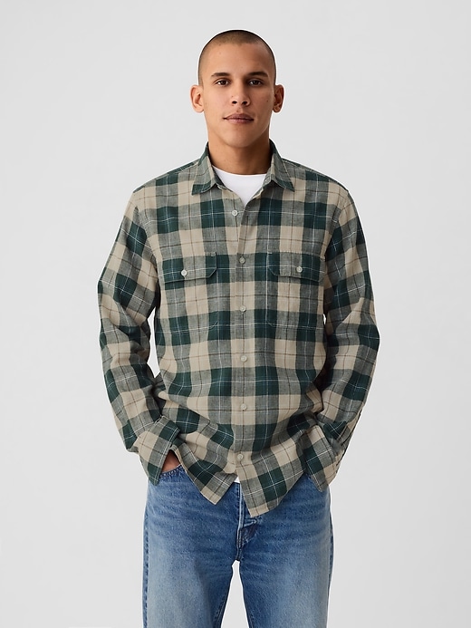 Image number 1 showing, Linen-Cotton Shirt