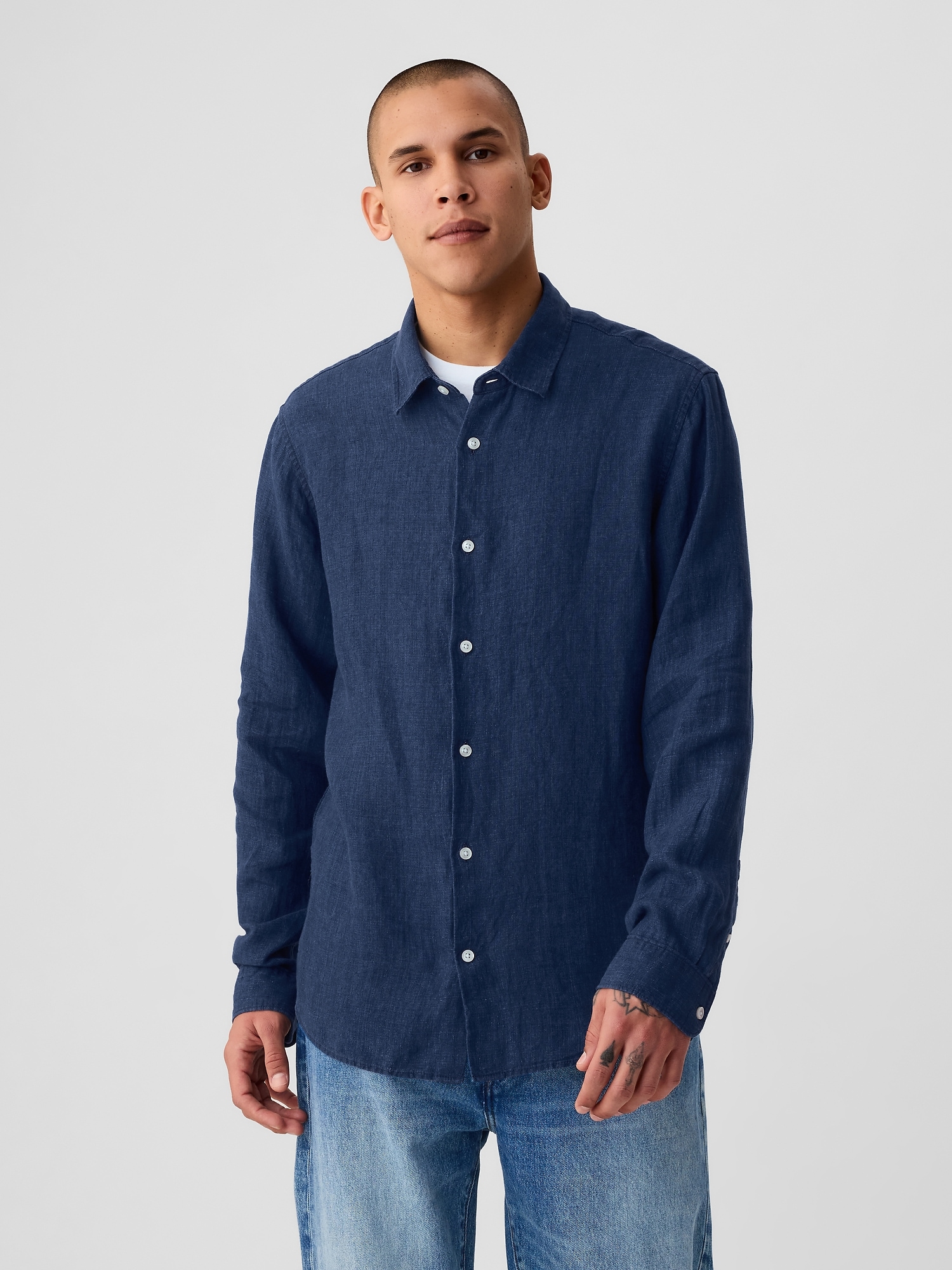 Linen Shirt - Blue