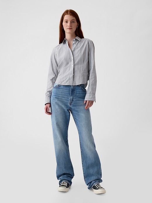 Image number 7 showing, Organic Cotton Cropped Shirt