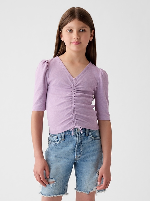 Image number 1 showing, Kids Essential Rib Ruched Shirt