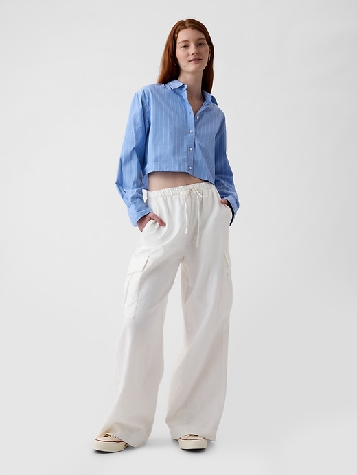 Image number 3 showing, Organic Cotton Cropped Shirt