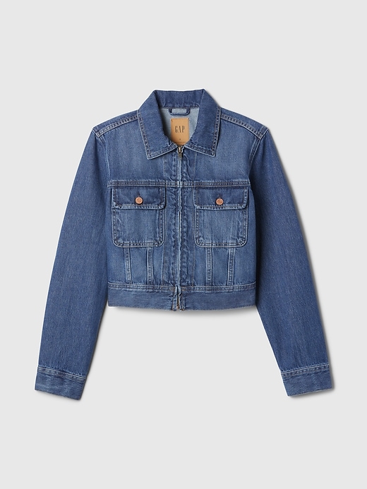 Image number 4 showing, GapHeritage Cropped Denim Jacket