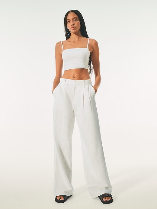 Image number 5 showing, Linen-Cotton Cropped Tube Top