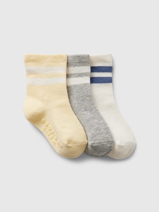 View large product image 1 of 1. Baby First Favorites Stripe Crew Socks (3-Pack)