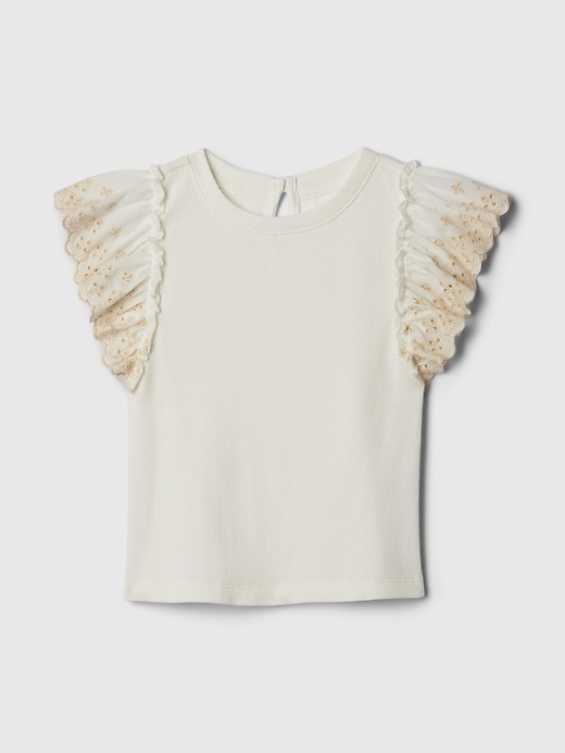 Image number 1 showing, Baby &amp; Toddler Eyelet Rib T-Shirt