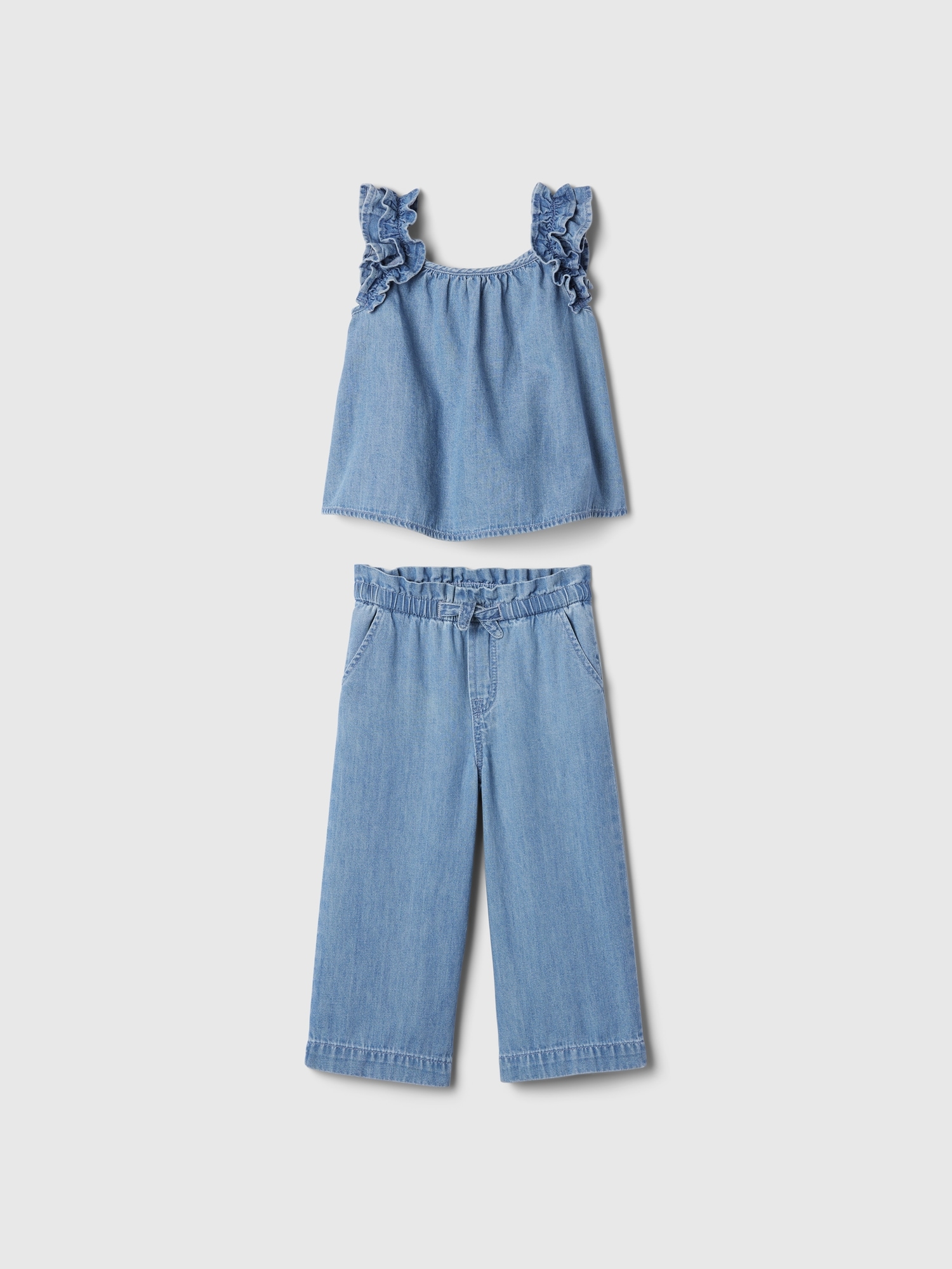 Ensemble en denim à volants | babyGap