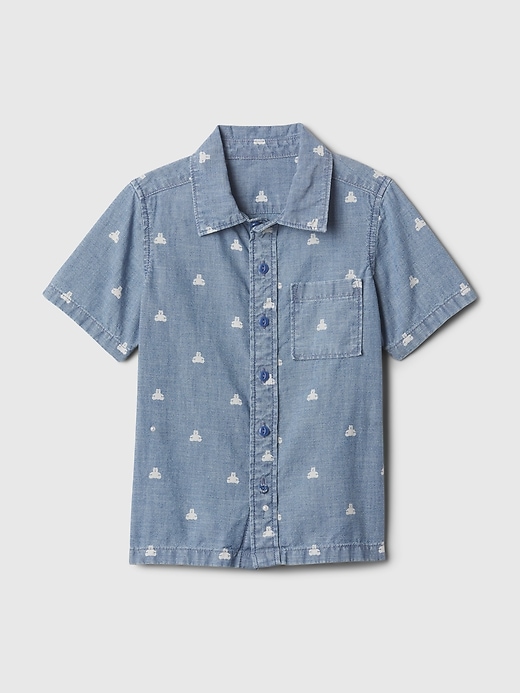 Image number 1 showing, babyGap Print Denim Shirt