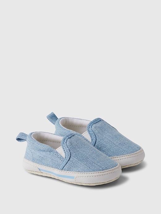 Image number 2 showing, Baby Denim Slip-On Shoes