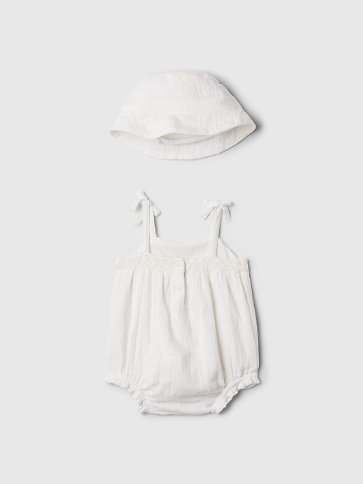 Image number 2 showing, Baby Crinkle Gauze Bubble One-Piece