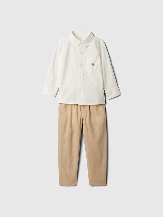 Image number 1 showing, babyGap Linen-Cotton Two-Piece Outfit Set