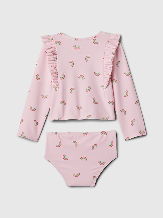 Image number 2 showing, babyGap Ruffle Rash Guard Two-Piece