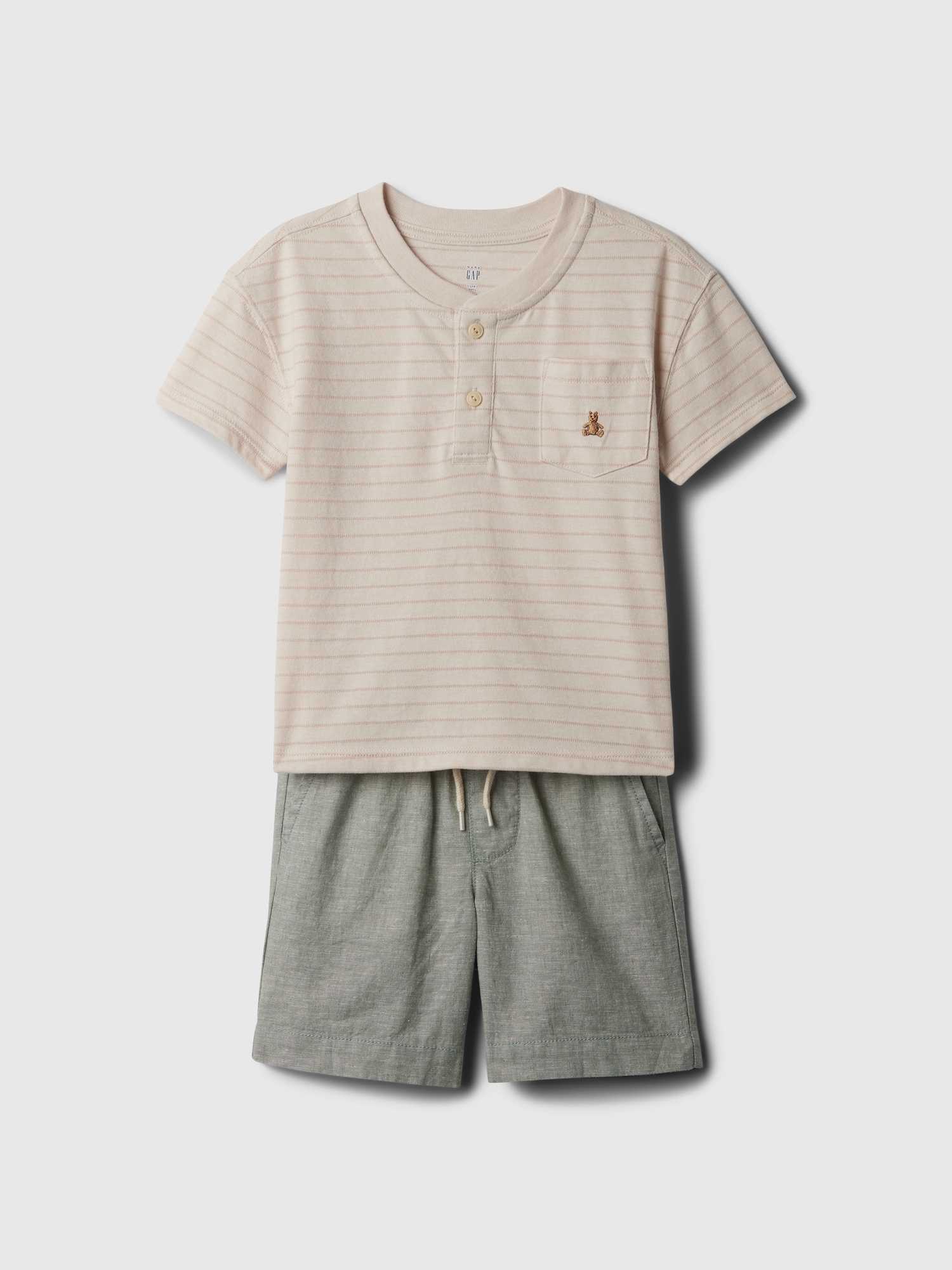 babyGap Henley Outfit Set - Beige