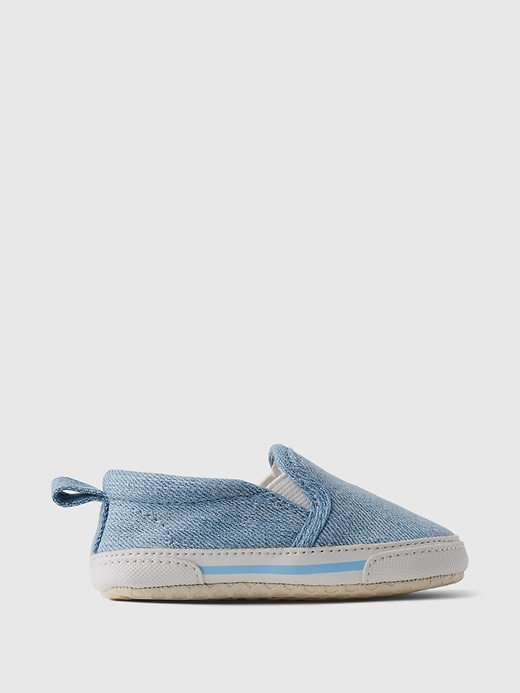 Image number 1 showing, Baby Denim Slip-On Shoes