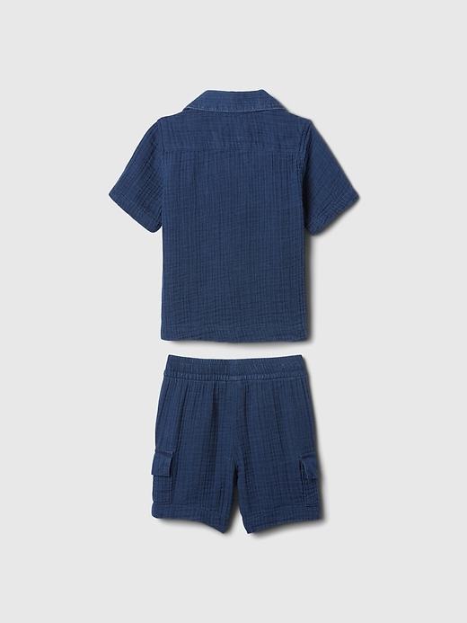 Image number 2 showing, babyGap Crinkle Gauze Outfit Set