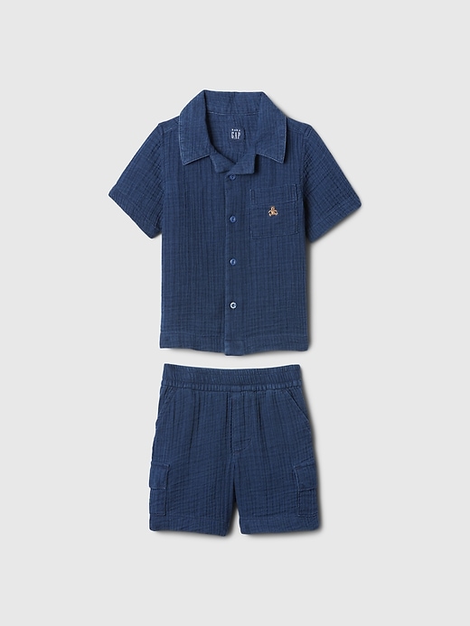 Image number 1 showing, babyGap Crinkle Gauze Outfit Set