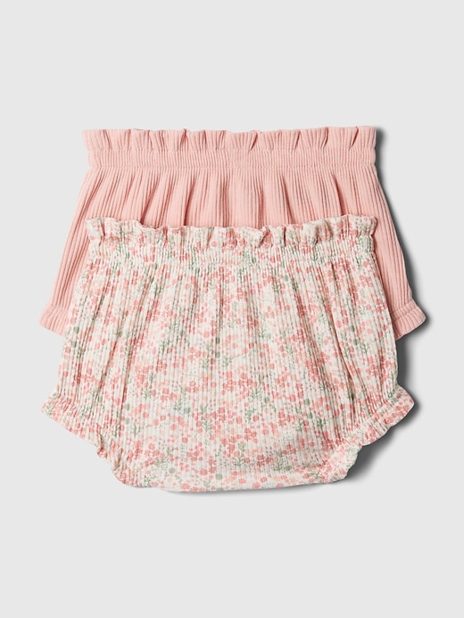 L'image numéro 2 présente Short bouffant Premiers essentiels en tissu côtelé pour Bébé (paquet de 2)