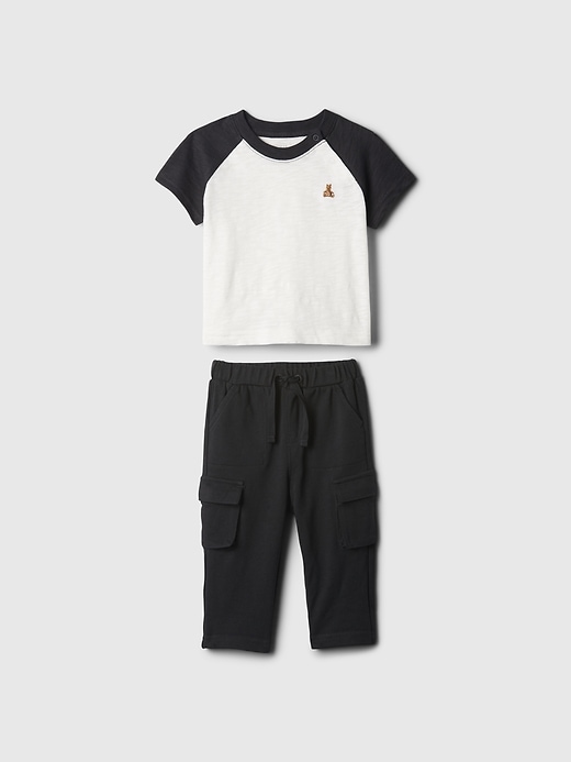 Image number 1 showing, Baby Raglan Cargo Outfit Set