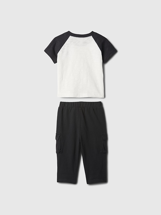 Image number 2 showing, Baby Raglan Cargo Outfit Set