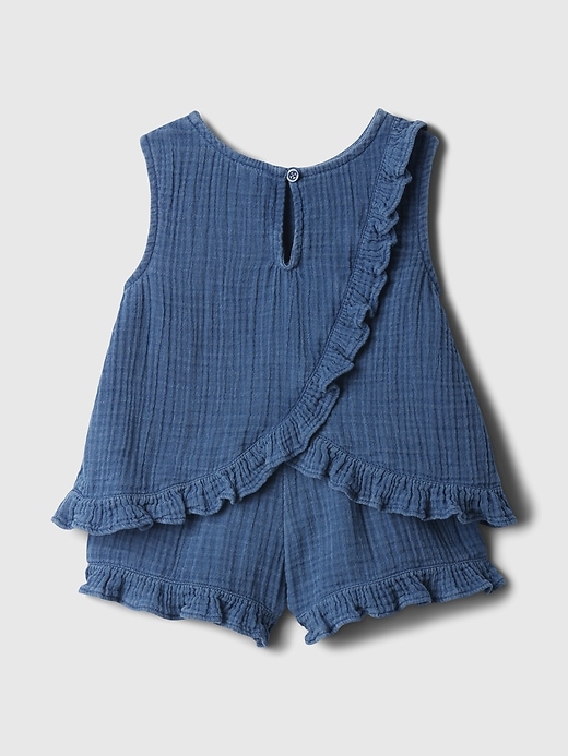 Image number 2 showing, babyGap Crinkle Gauze Ruffle Outfit Set