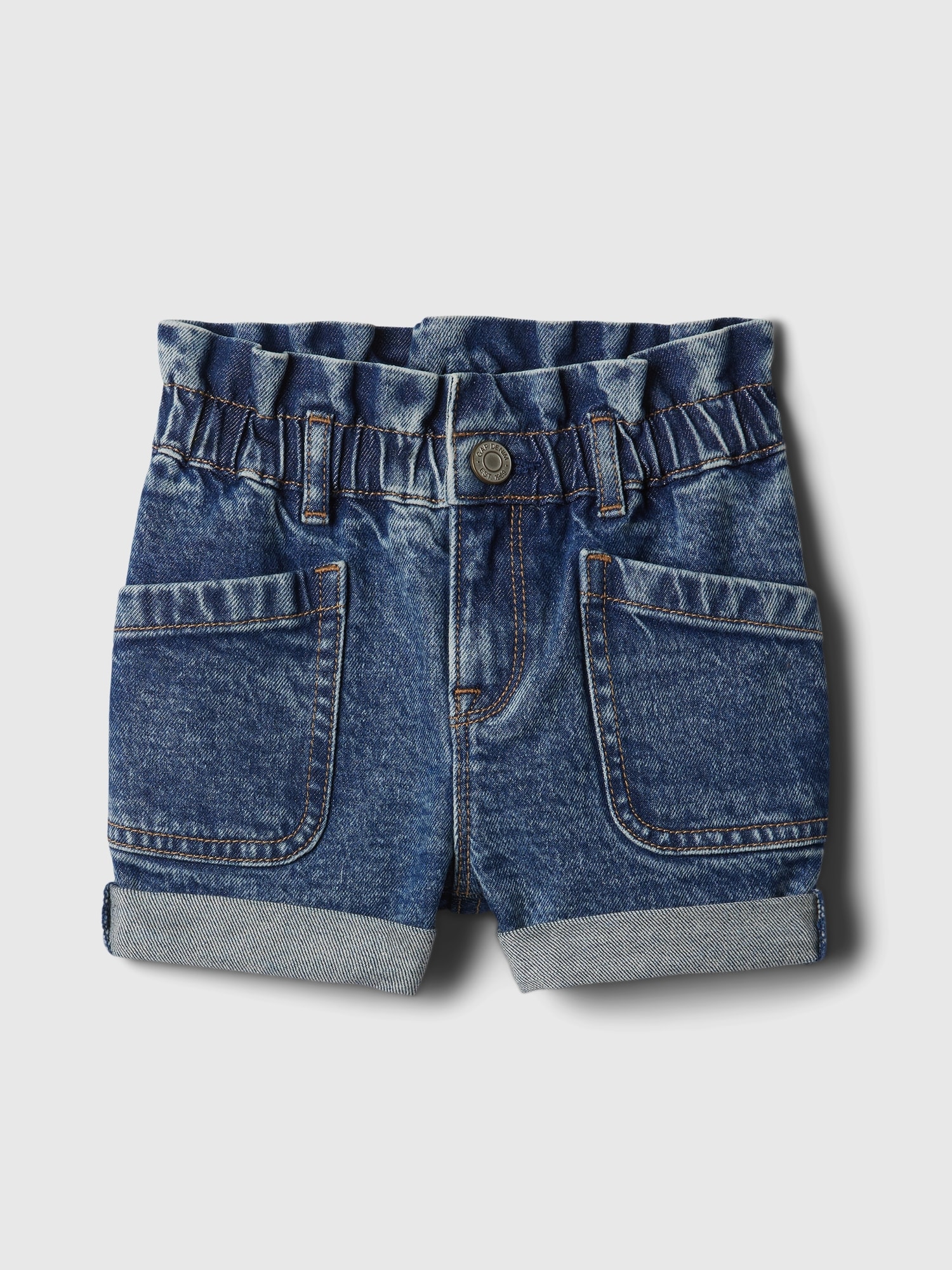 Toddler Girls Just Like Mom Ruffle Denim Shorts by Gap Blue Size 12 18 M