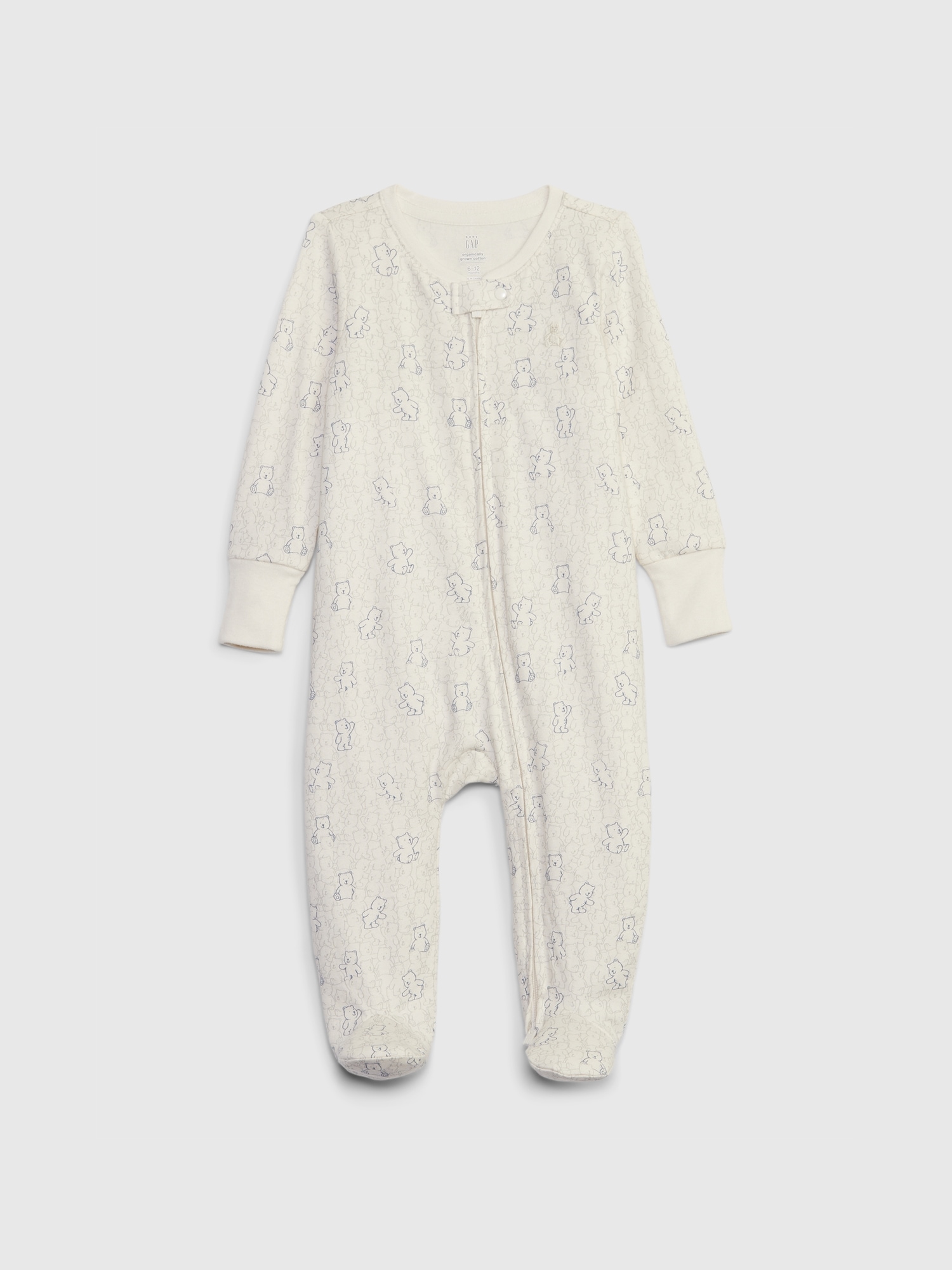 Baby First Favorites Organic CloudCotton Footed One-Piece - White