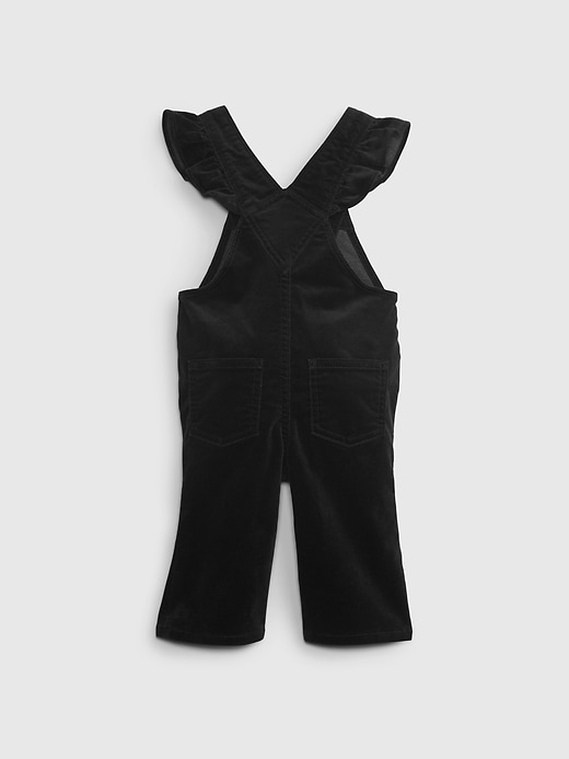 Image number 2 showing, Baby Velvet Ruffle Flare Overalls