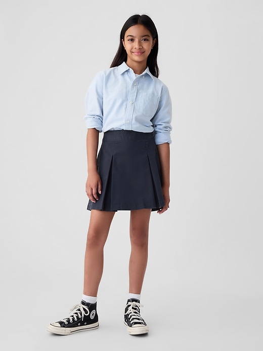 Image number 1 showing, Kids Uniform Pleated Khaki Skort