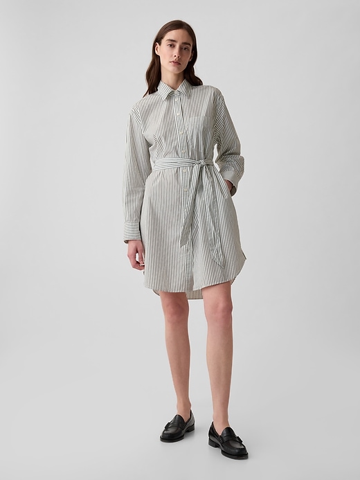 Image number 8 showing, Organic Cotton Stripe Mini Shirtdress