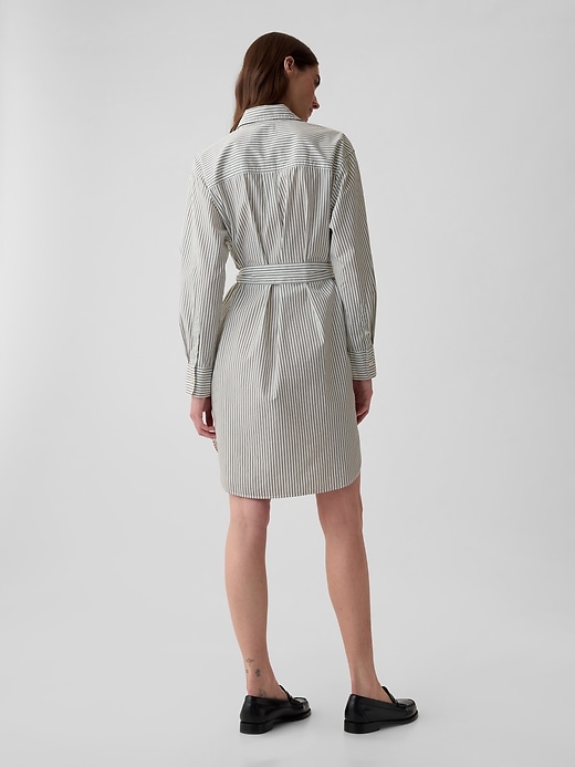 Image number 2 showing, Organic Cotton Stripe Mini Shirtdress