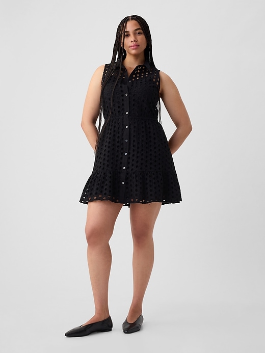 Image number 10 showing, Eyelet Tiered Mini Dress