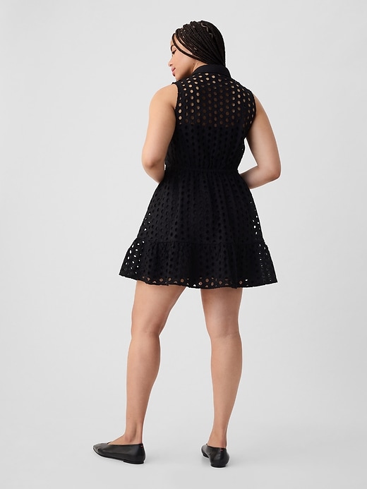 Image number 6 showing, Eyelet Tiered Mini Dress