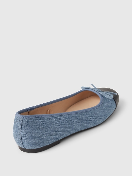 Image number 4 showing, Denim Ballet Flats