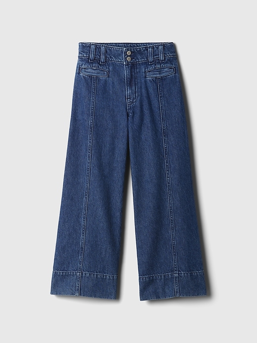 Image number 9 showing, Kids High Rise Stride Wide-Leg Ankle Jeans