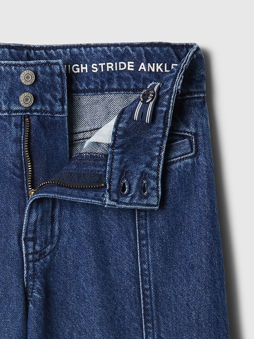 Image number 9 showing, Kids High Stride Wide-Leg Ankle Jeans