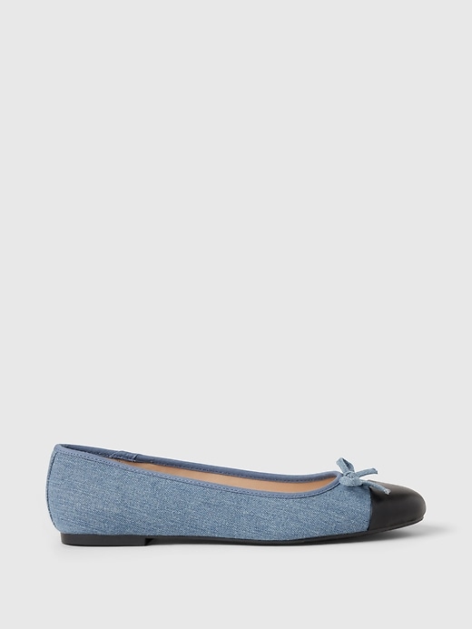 Image number 1 showing, Denim Ballet Flats