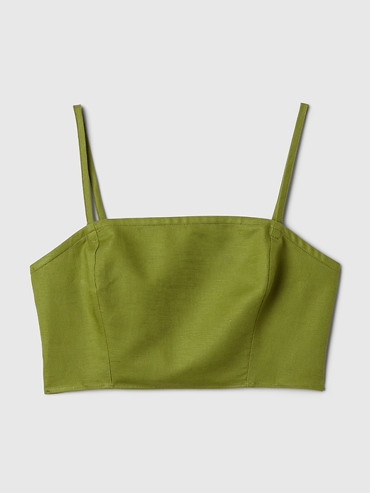 Image number 8 showing, Linen-Cotton Cropped Tube Top